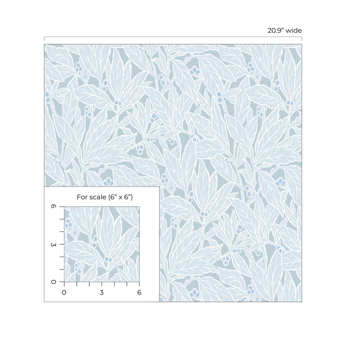 Leaf and Berry Botanical Vintage Unpasted Wallpaper