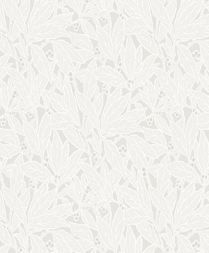 Leaf and Berry Botanical Vintage Unpasted Wallpaper