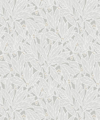 Leaf and Berry Botanical Vintage Unpasted Wallpaper