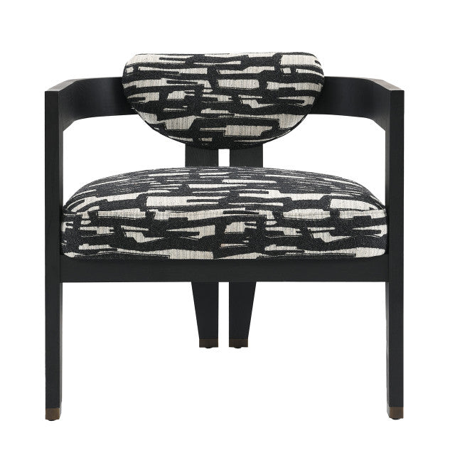 Laurent Accent Chair in Black and White by Elevarre