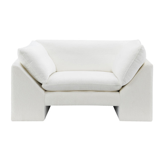 Belova Accent Chair in White by Elevarre