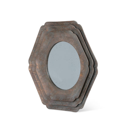Round Hex Layered Mirror