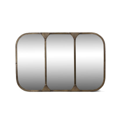 Station Iron Brass Frame Mirror