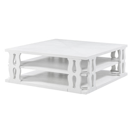 Montauk Cocktail Table, Whitewash