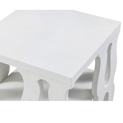 Montauk End Table, Whitewash