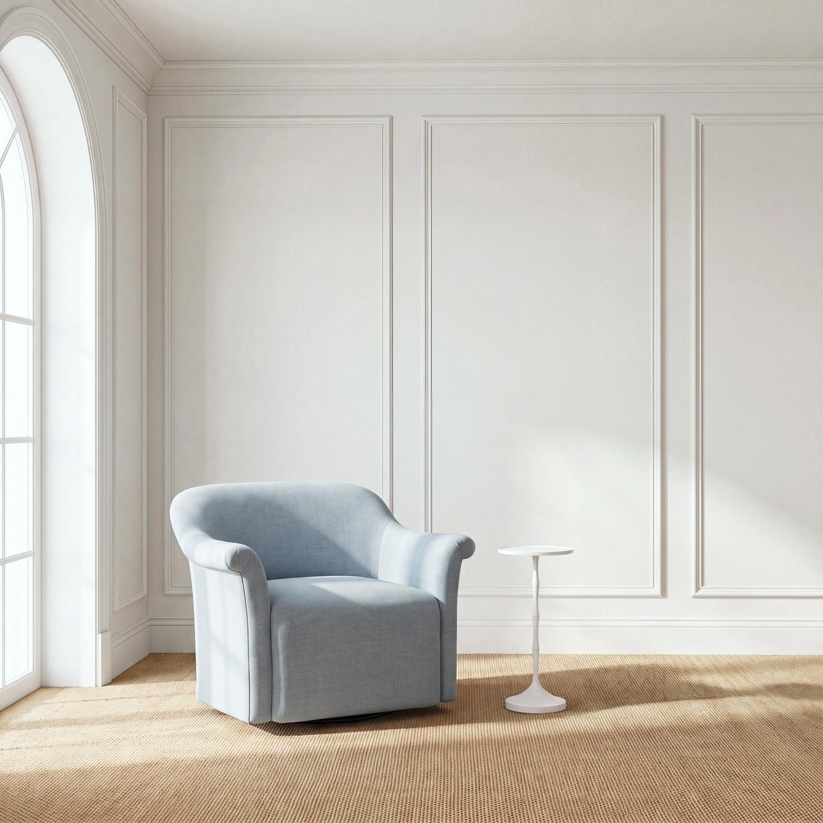 Bella Swivel Chair, Serene Sky