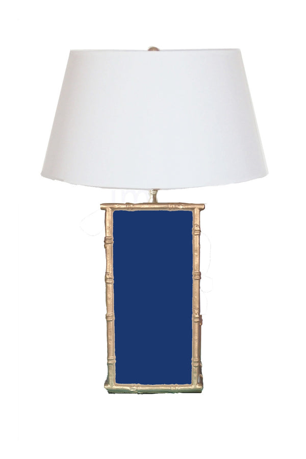 Bamboo in Navy Table Lamp by Dana Gibson
