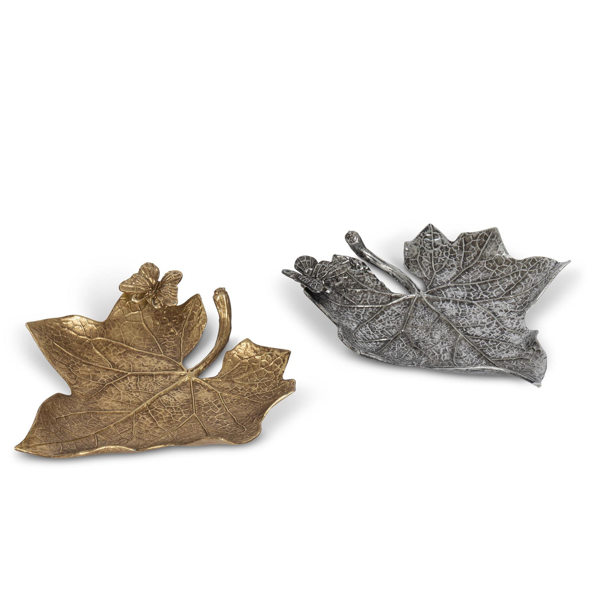 Pewter Maple Leaf Tray, 5.12"L