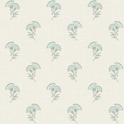 French Country Lotus Branch Floral Unpasted Wallpaper