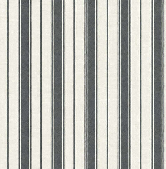French Country Eliott Linen Stripe Unpasted Wallpaper