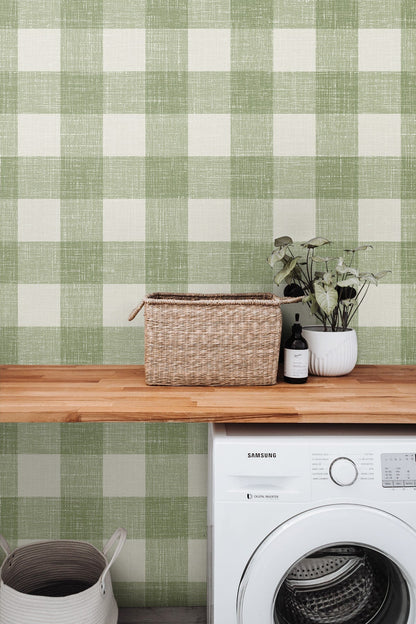 French Country Bebe Gingham Unpasted Wallpaper