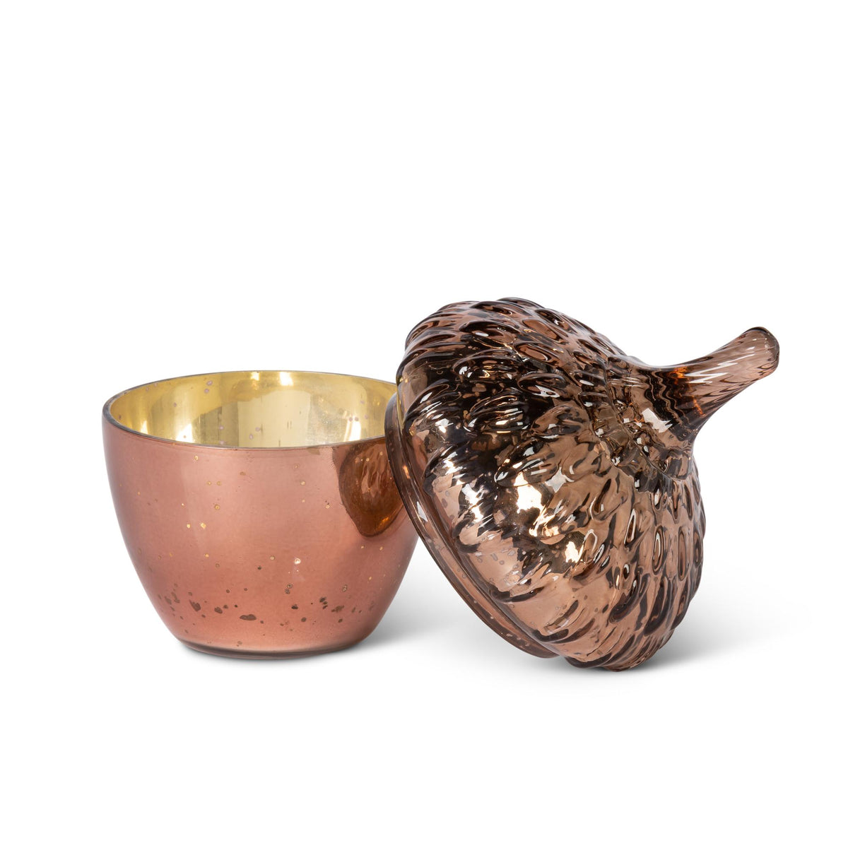 Copper Mercury Glass Holder, 5.75"H