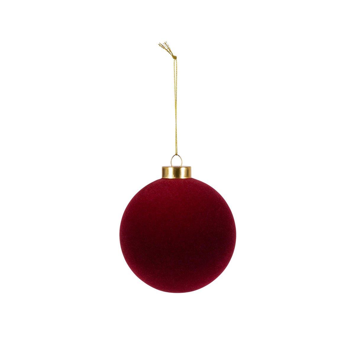 Burgundy Flocked Ornament, 4"