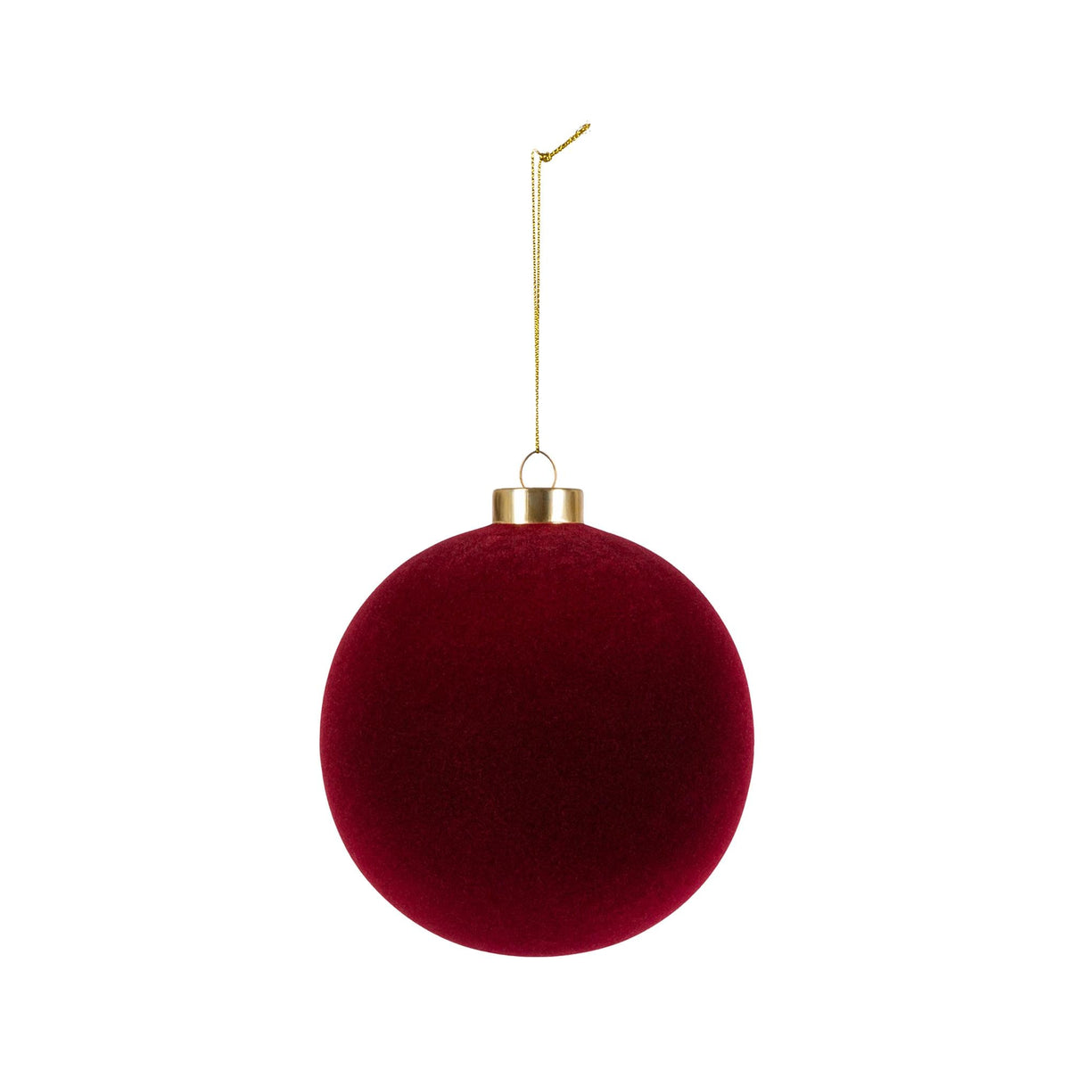 Burgundy Flocked Ornament, 4.75"
