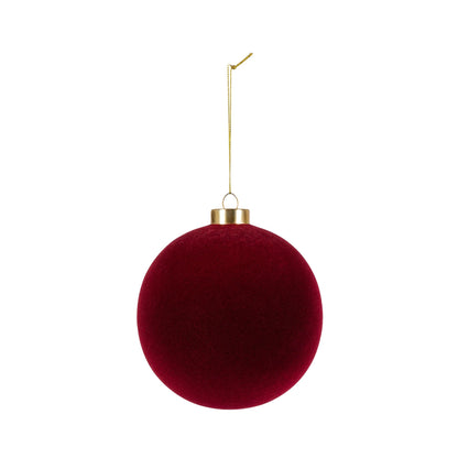 Burgundy Flocked Ornament, 4.75"