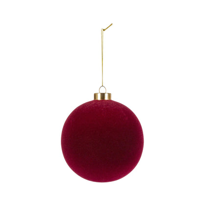 Burgundy Flocked Ornament, 4.75"