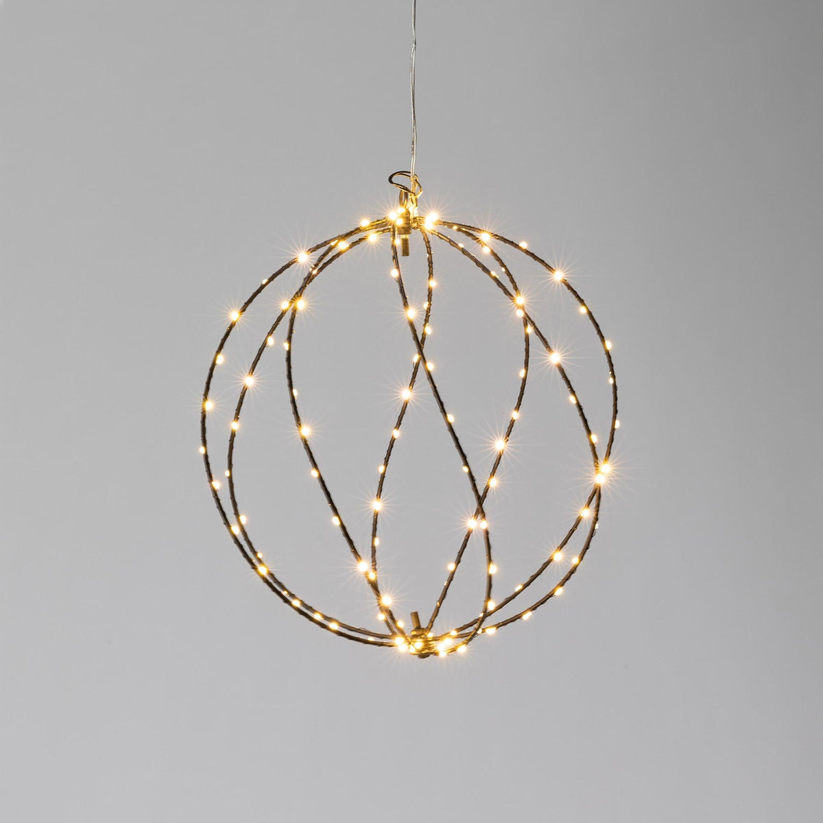 Twinkle Lit Sphere, Black, Small