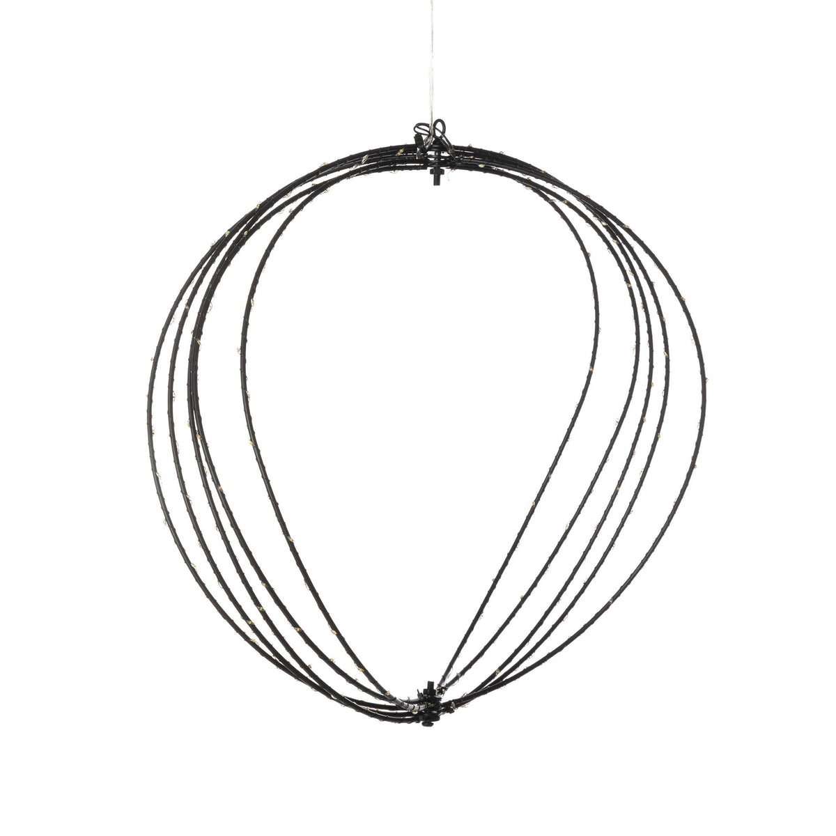 Twinkle Lit Sphere, Black, Medium