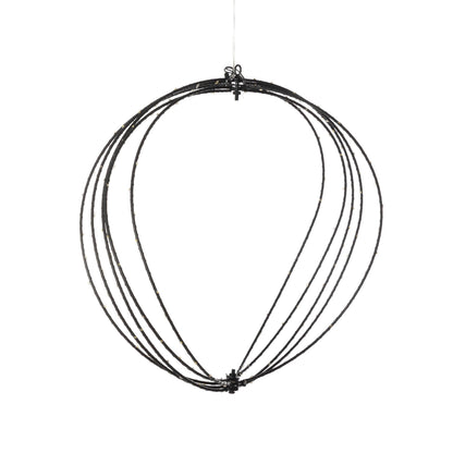Twinkle Lit Sphere, Black, Medium