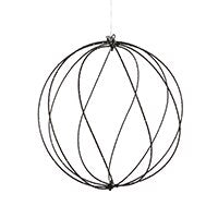 Twinkle Lit Sphere, Black, Medium