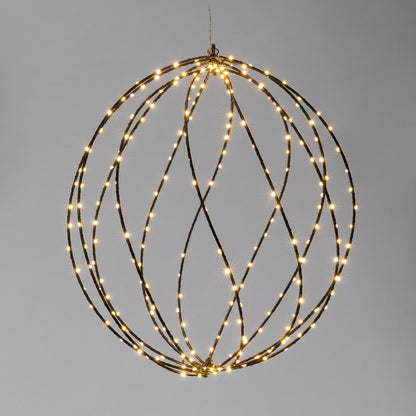 Twinkle Lit Sphere, Black, Large