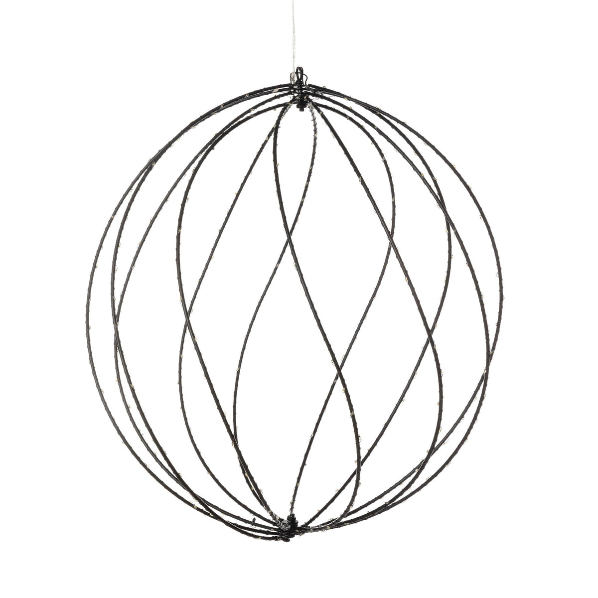 Twinkle Lit Sphere, Black, Large