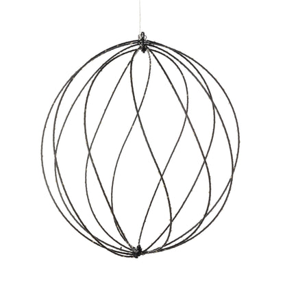 Twinkle Lit Sphere, Black, Large