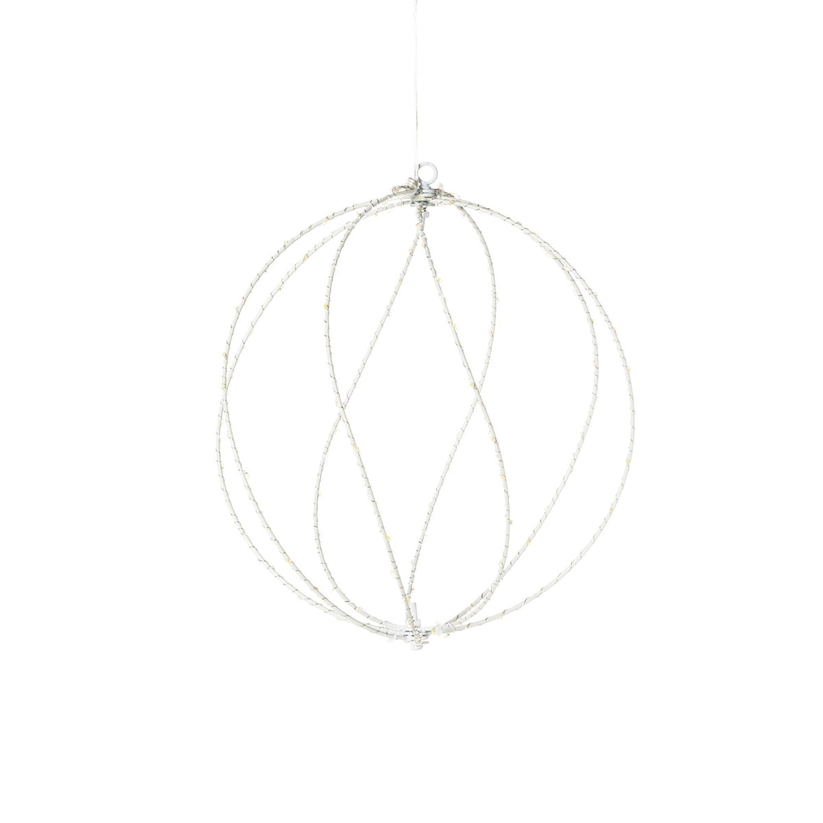 Twinkle Lit Sphere, White, Small