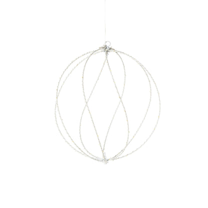 Twinkle Lit Sphere, White, Small