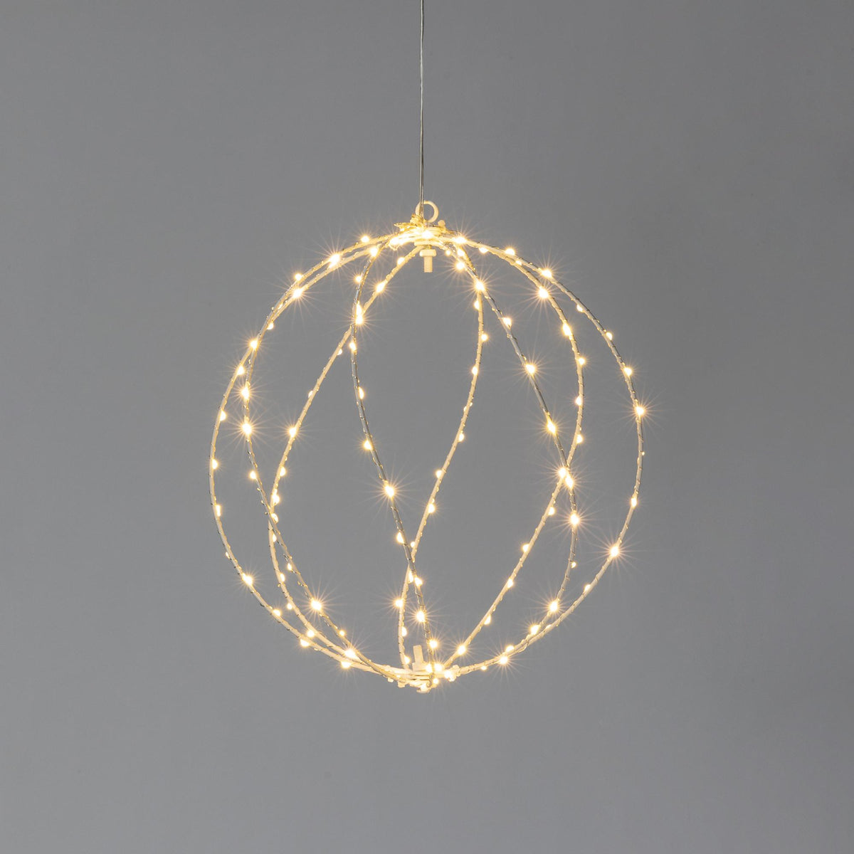 Twinkle Lit Sphere, White, Small