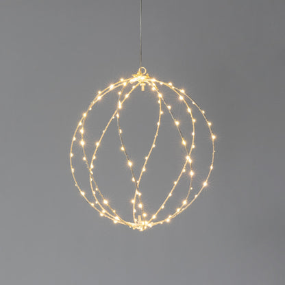 Twinkle Lit Sphere, White, Small