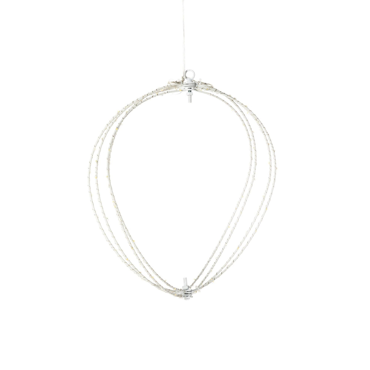 Twinkle Lit Sphere, White, Small