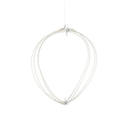 Twinkle Lit Sphere, White, Small