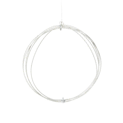 Twinkle Lit Sphere, White, Medium