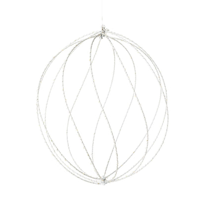 Twinkle Lit Sphere, White, Large