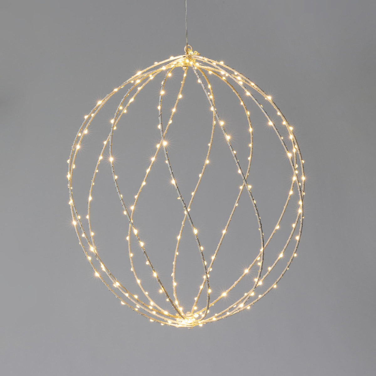 Twinkle Lit Sphere, White, Large