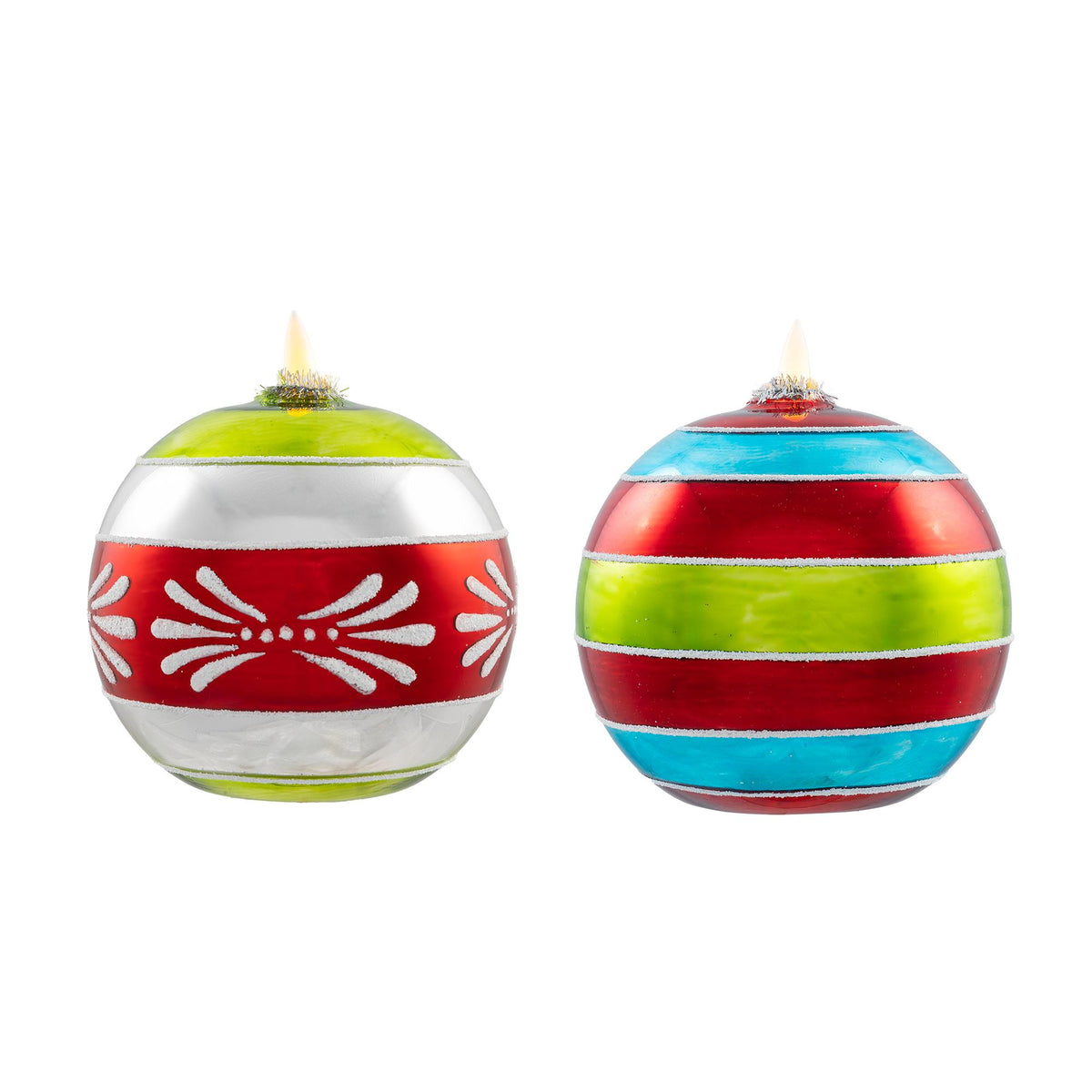 Lit Retro Reflector Ball, 2 Assorted Styles