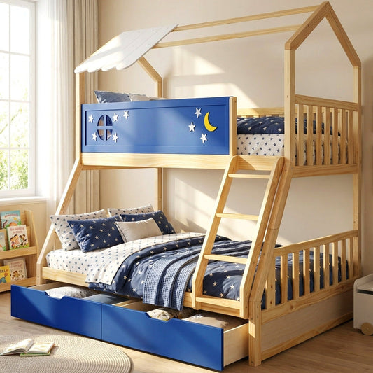 Moonlight Kid Bunk Bed - Stylish and Space-Saving Bunk Bed for Kids