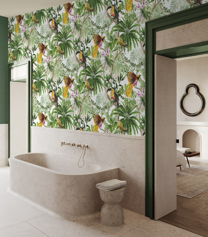 Tropical Bird Peel and Stick Removable Wallpaper