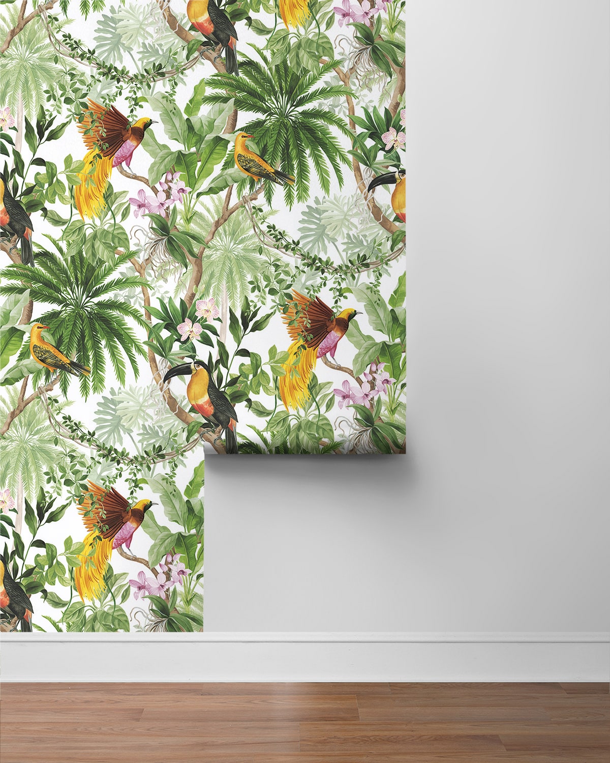 Tropical Bird Peel and Stick Removable Wallpaper