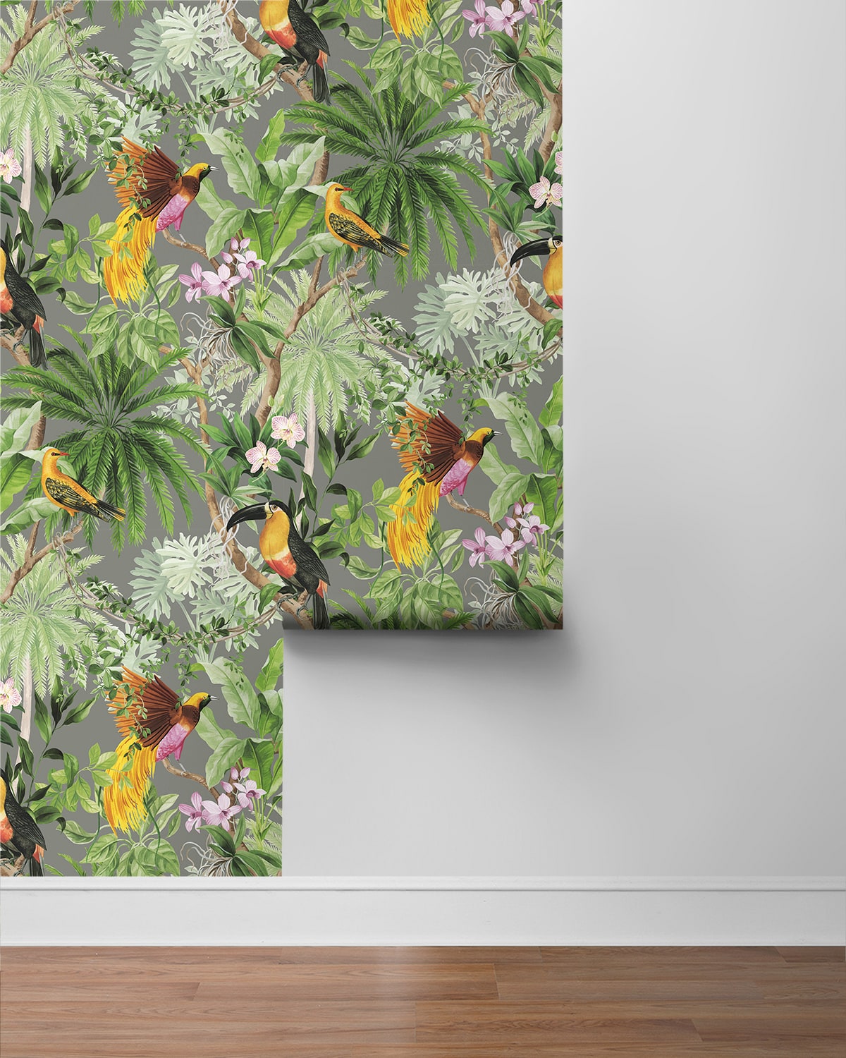 Tropical Bird Peel and Stick Removable Wallpaper