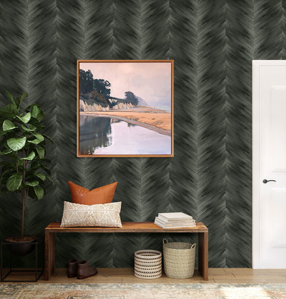 Washed Chevron Abstract Peel and Stick Removable Wallpaper