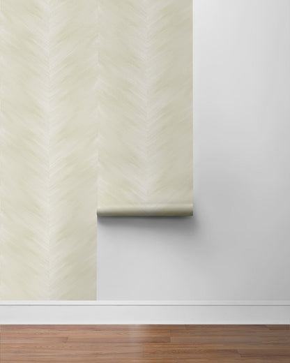Washed Chevron Abstract Peel and Stick Removable Wallpaper