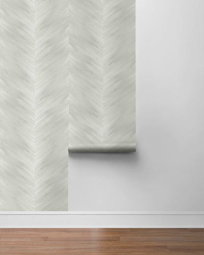Washed Chevron Abstract Peel and Stick Removable Wallpaper