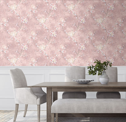 Floral Blossom Peel and Stick Removable Wallpaper