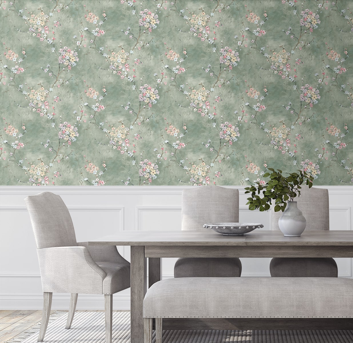 Floral Blossom Peel and Stick Removable Wallpaper