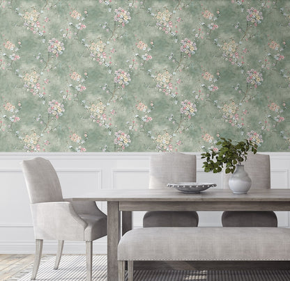 Floral Blossom Peel and Stick Removable Wallpaper