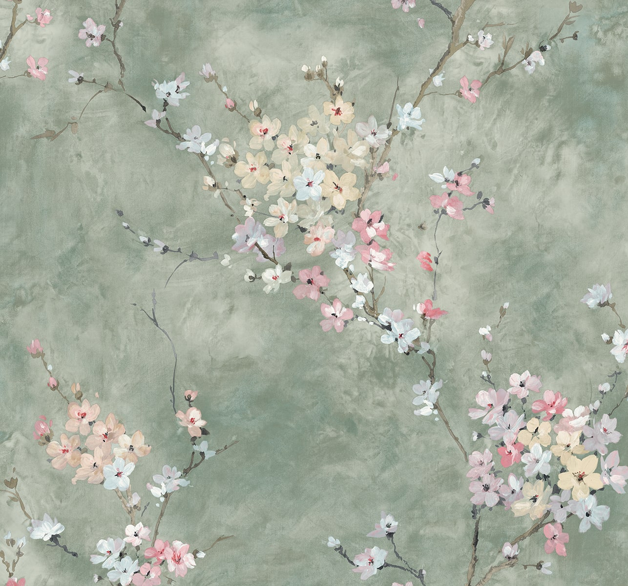 Floral Blossom Peel and Stick Removable Wallpaper