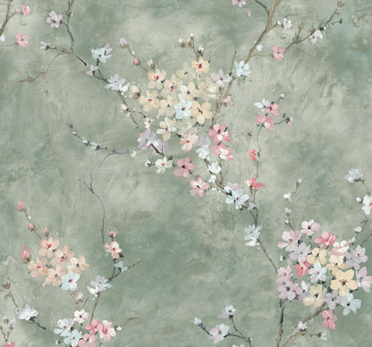 Floral Blossom Peel and Stick Removable Wallpaper