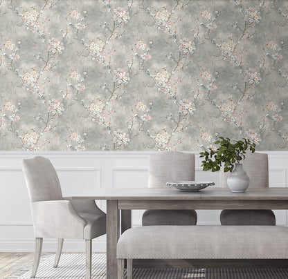 Floral Blossom Peel and Stick Removable Wallpaper